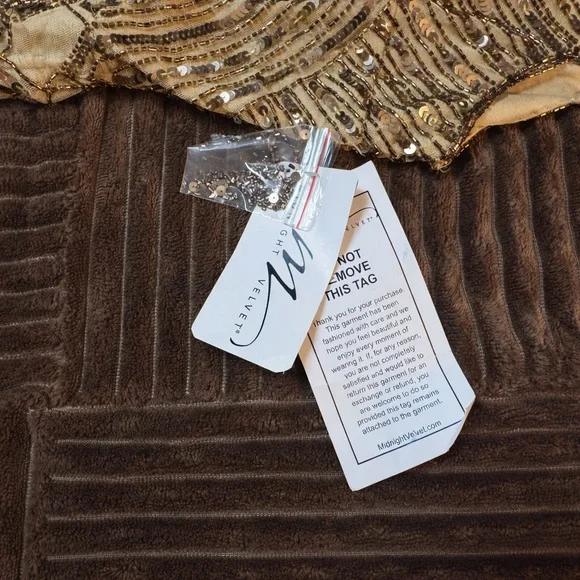 Midnight Velvet Gold Maxi Dress - Picture 5 of 6